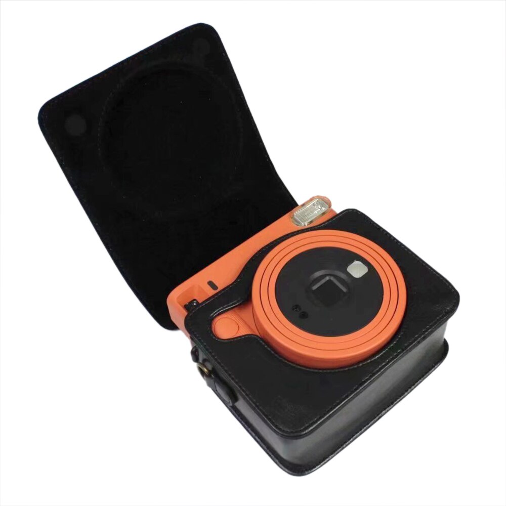 For fujifilm instax square  sq1 kameraveske 5 farger vintage pu lærveske skulderrem veske bære deksel beskyttelse