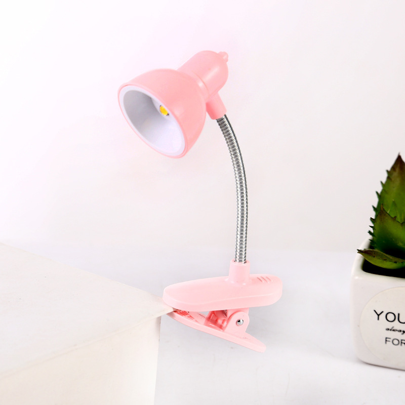 Tragbare LED-Lampe, Mini-Leselampen, augenfreundliche, augenschonende Leseleuchte zum Aufstecken für Bücher, Lesen im Bett, Schreibtischzubehör: Rosa