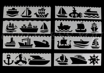 8 Stks/set Kids Plastic Tekening Sjabloon Heersers Stencils Diy Schilderen Diy Maken School Supply Gereedschap Craft: 8