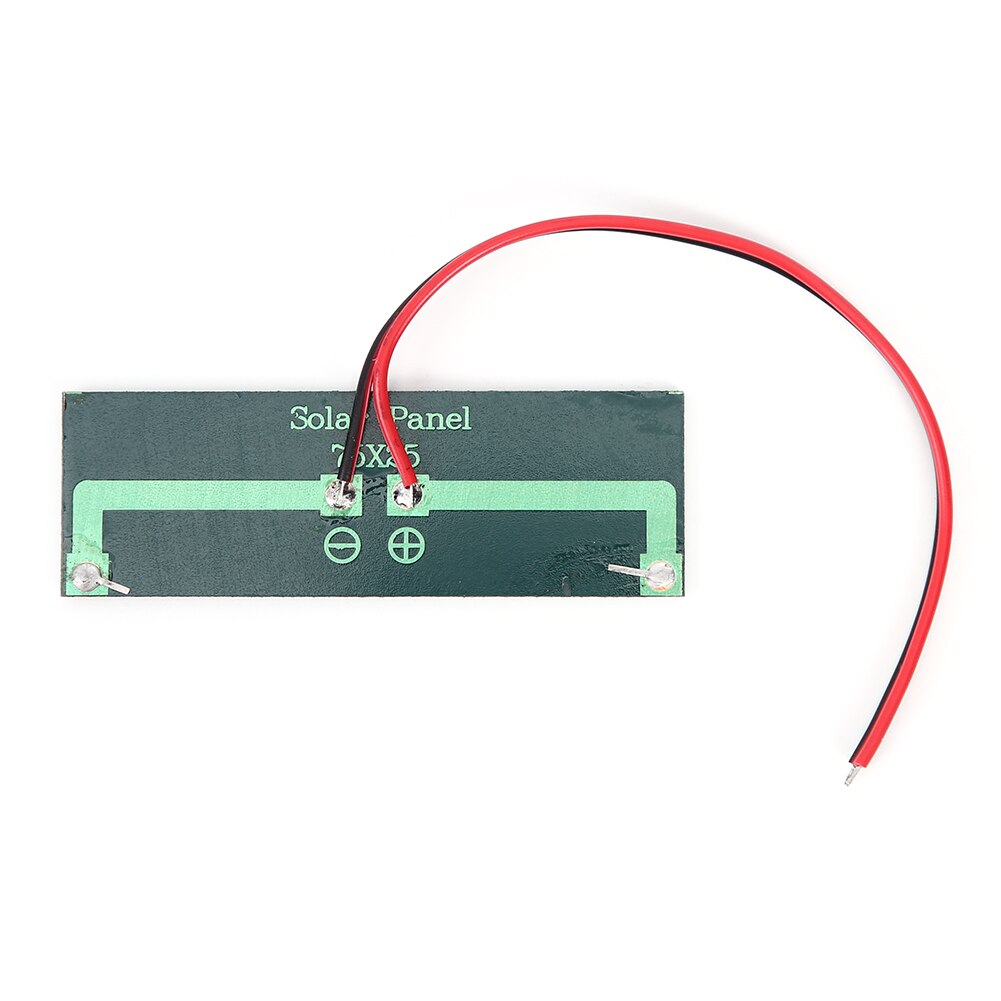 3x1 inch Solar Panel 4V 50mA 0.2W 2 Wires 8 Cells Mini Epoxy Panel Portable Monocrystalline Cell Solar Plate for Phone Hiking