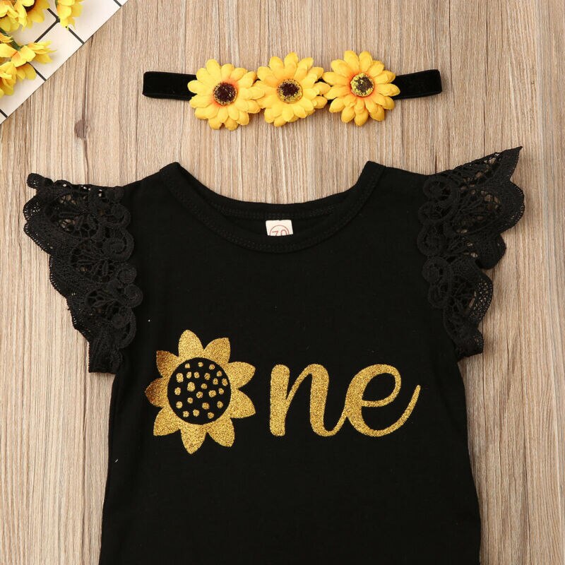 Pudcoco Mode 3 Pcs Kids Baby Girl 1st Verjaardag Outfits Bloemen Romper Cake Smash Tutu Jurk Set
