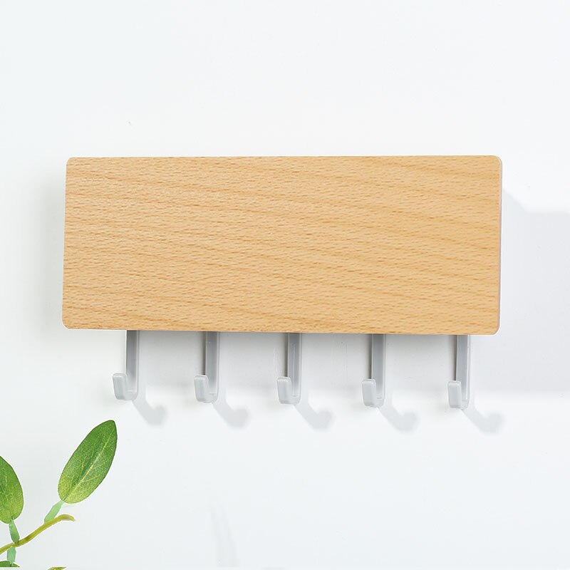 Vintage bois gain de place crochet mural en bois clé cintre support de rangement décor mural maison décorative chambre porte mur cintre crochets: 9