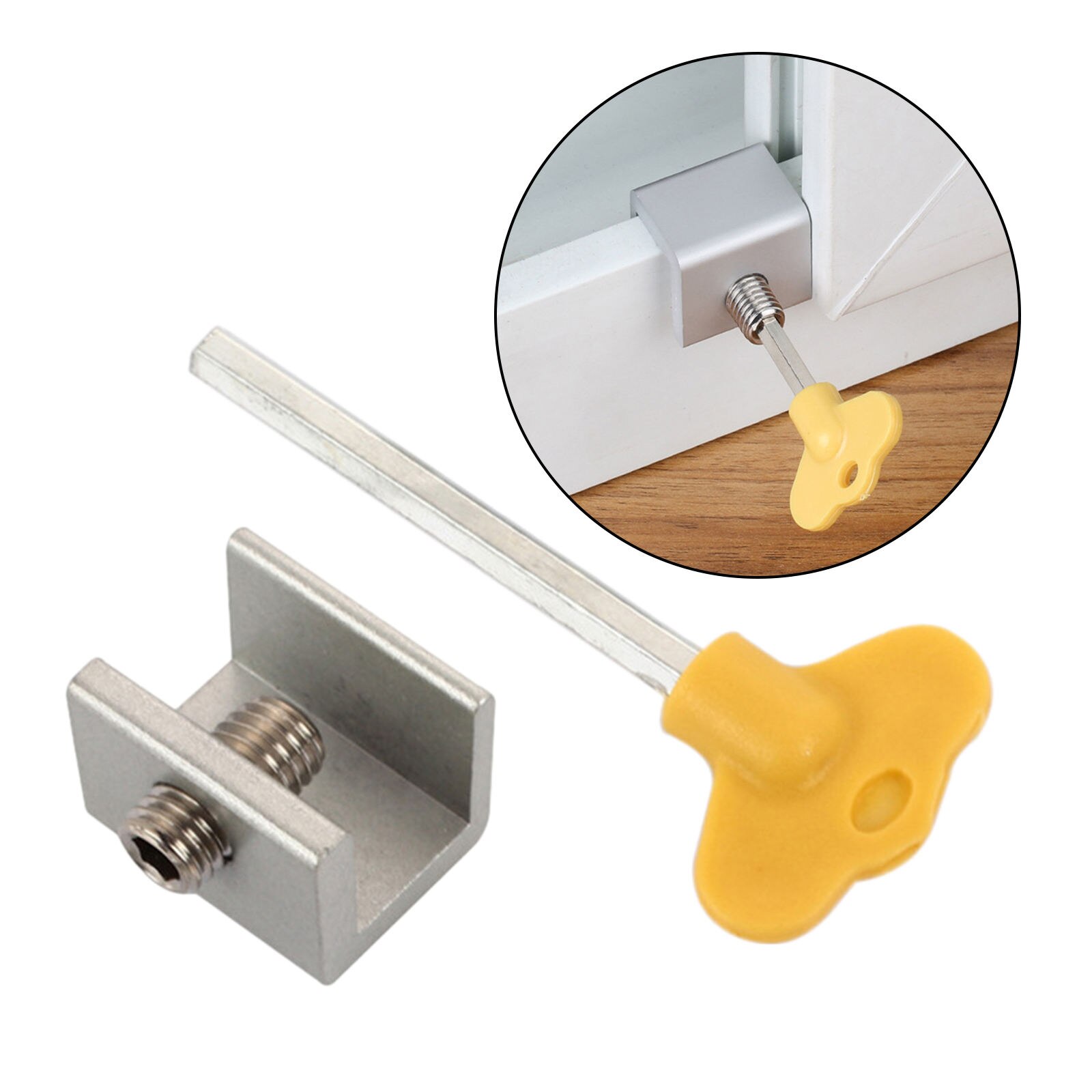 Sliding Window Locks with Key Safety Window Locks Security Door Stop Anti-Theft for Home Office Supplies