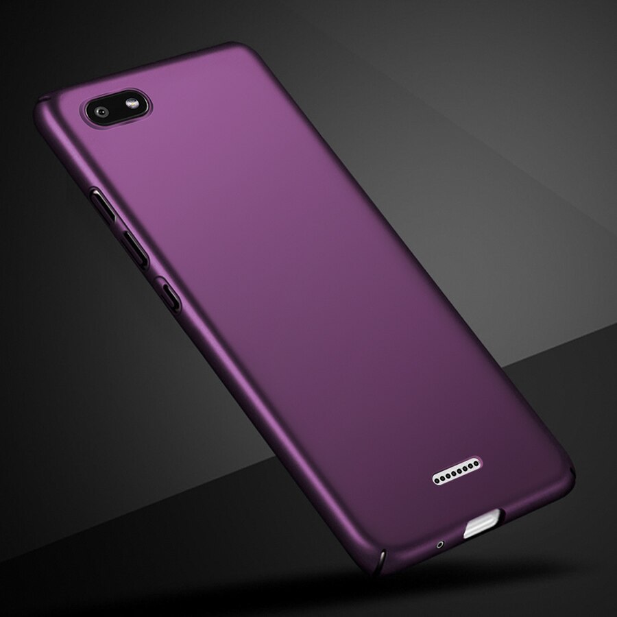 Hard Phone Case For Xiaomi Redmi 6a 6 a Case Cover Matte Slim Bumper For Xiaomi Redmi 6a Case Smartphone Back Housing Funda: Purple