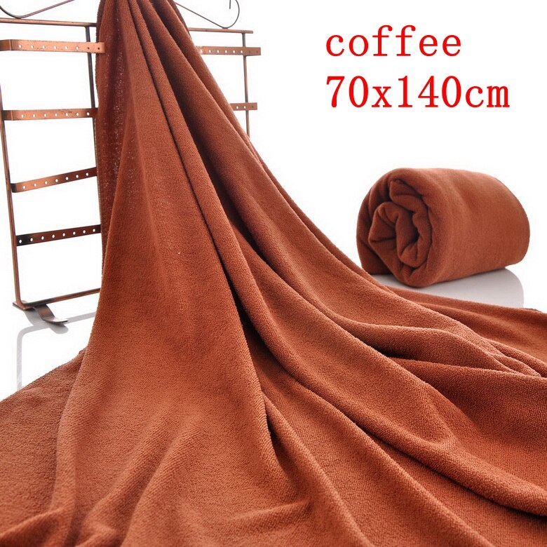 Katoenen effen badhanddoek strandlaken voor volwassenen snel drogend zacht dik hoog absorberend katoen premium turkse badhanddoeken: Koffie 70 x 140cm