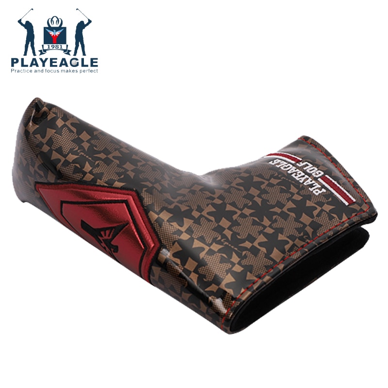 Playeagle golf blad putter överdrag kristall pu läder vattentätt 1pc golf putter skydd skydda golf klubbhuvud