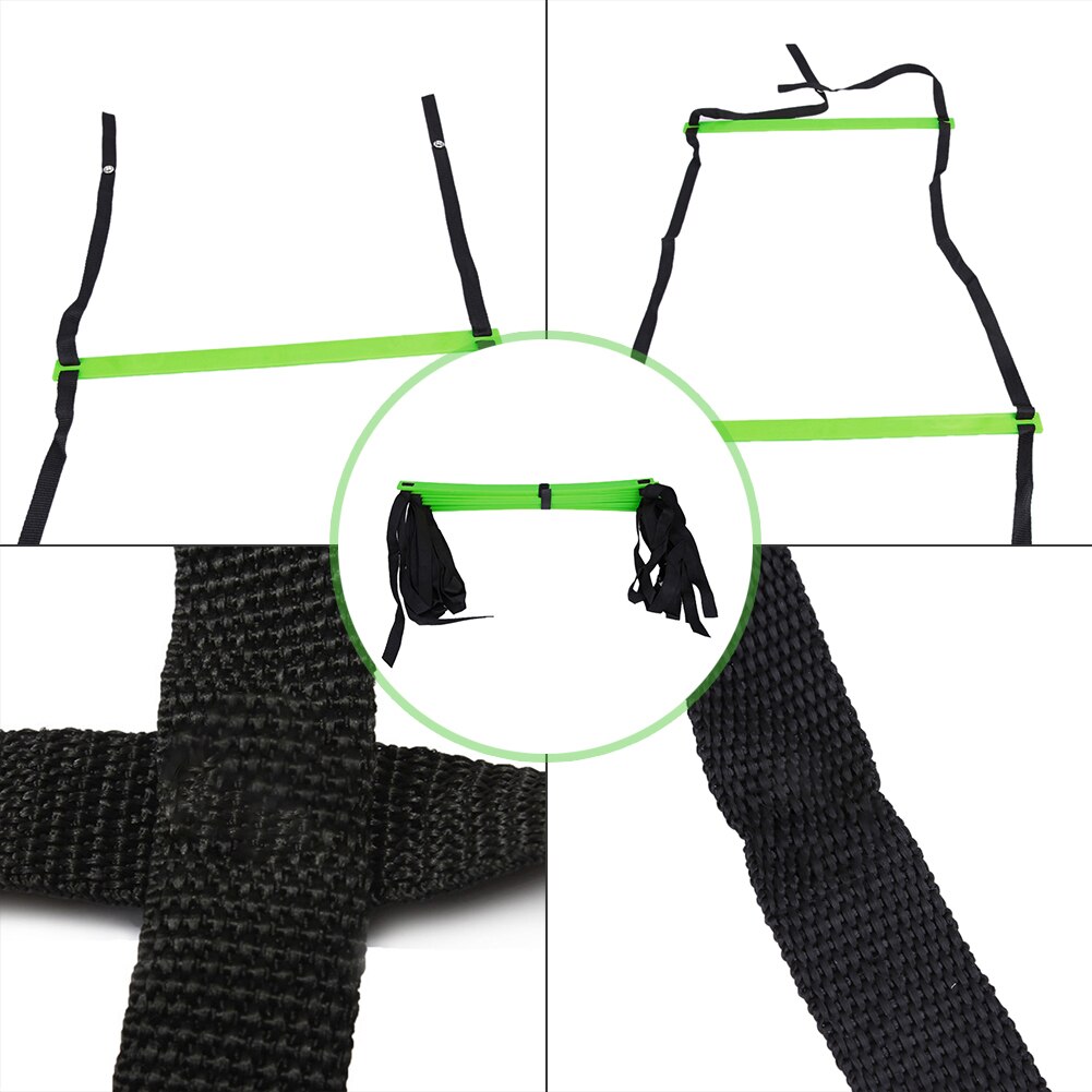 Training Stairs Agility 12 Rung High Plastic Portable Delicate Nylon Straps Ladders Football Tab Speed Ladder