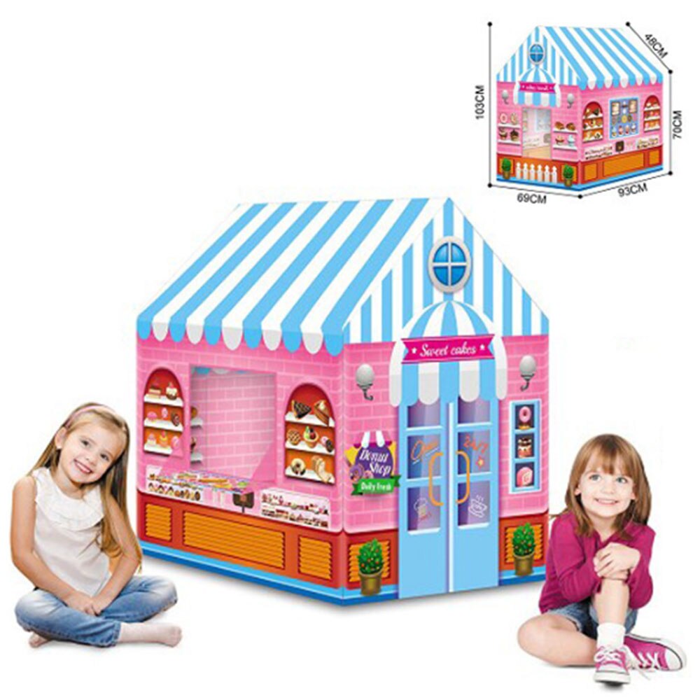 La Tenda del capretto Casa Portatile Principessa Castello Presente Pieghevole Appendere la Bandiera Dei Bambini Teepee Tenda Tenda del Gioco Di Compleanno Regalo Di Natale: A4