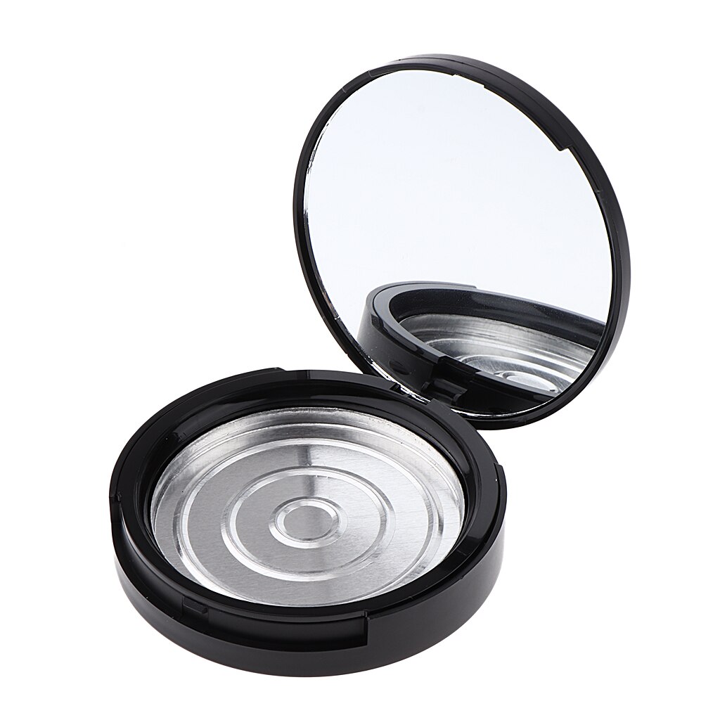 Empty Jar Pot Makeup Pressed Powder Cosmetic Storage Container Tin Portable - Multi-purpose Makeup Pot with Vanity Mirror: 19mm 2 Tier 