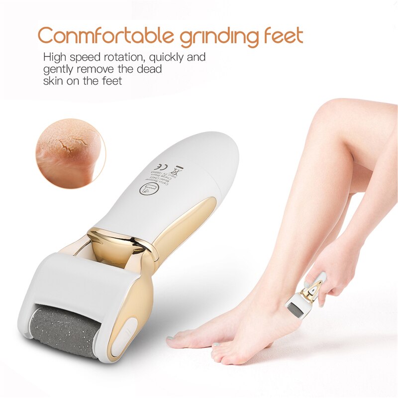 Máquina exfoliadora eléctrica portátil con USB para pedicura, removedor de callos, rodillo para el cuidado de los pies, dispositivo de eliminación de piel muerta dura 21
