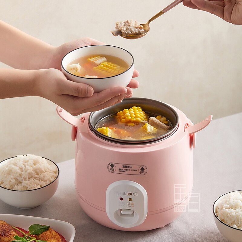 1.2L Portable Cooking Pot In Home 220V Electric Mini Rice Cooker Multicooker Electric Lunch Box for Two Person