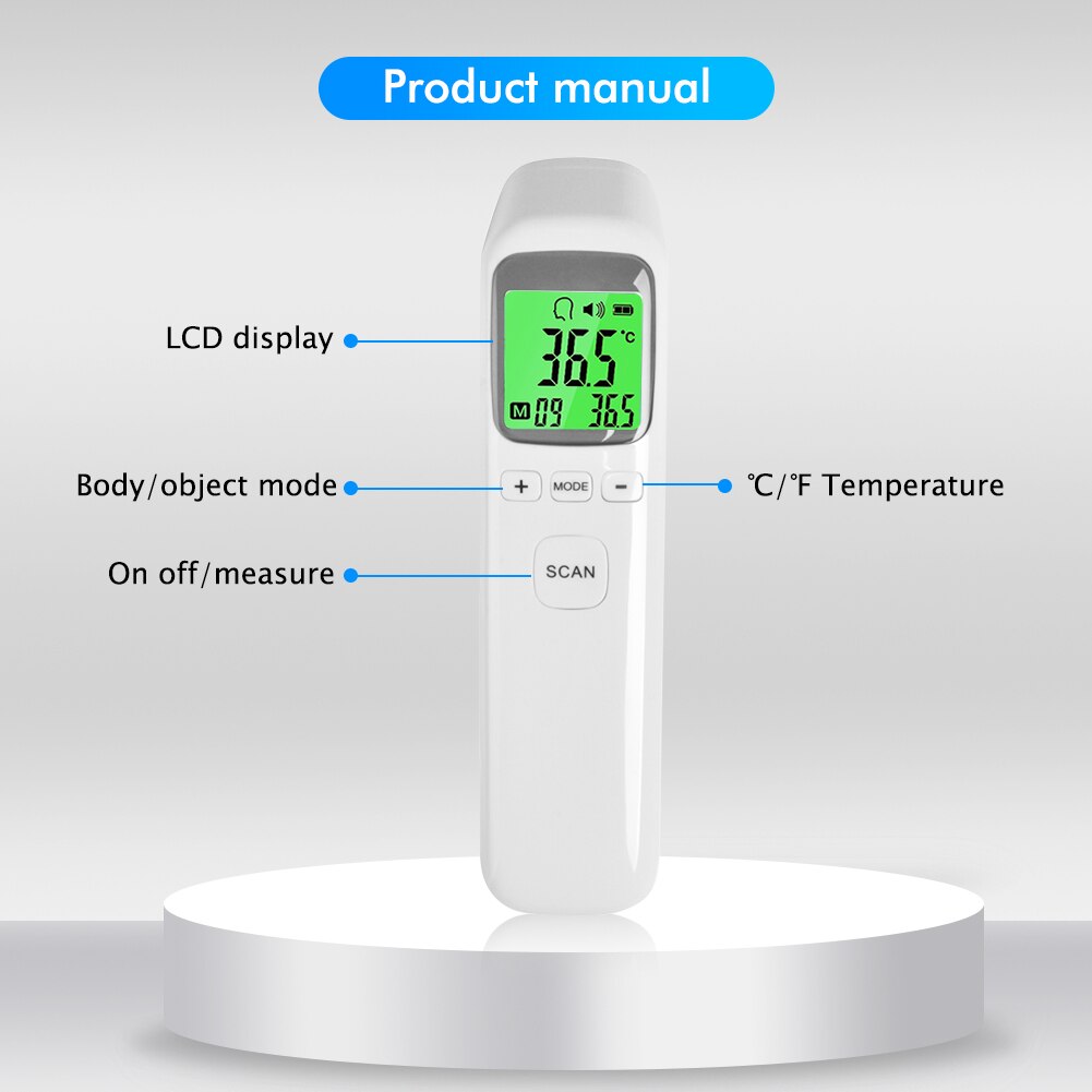 Forehead Home Digital Thermometer Baby Adults Non-Contact Forehead Thermometer Fever Ear Thermometer Measure Tool Infrared