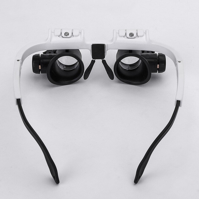 LED Head-mounted Watch Maintenance Magnifying Glasses Double Eyes Magnifying Glasses With LED Light