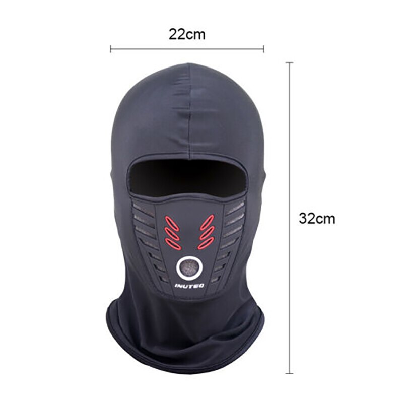 Hiver moto masque facial cou écharpe charbon actif filtres thermique polaire cagoule moto étanche bonnets