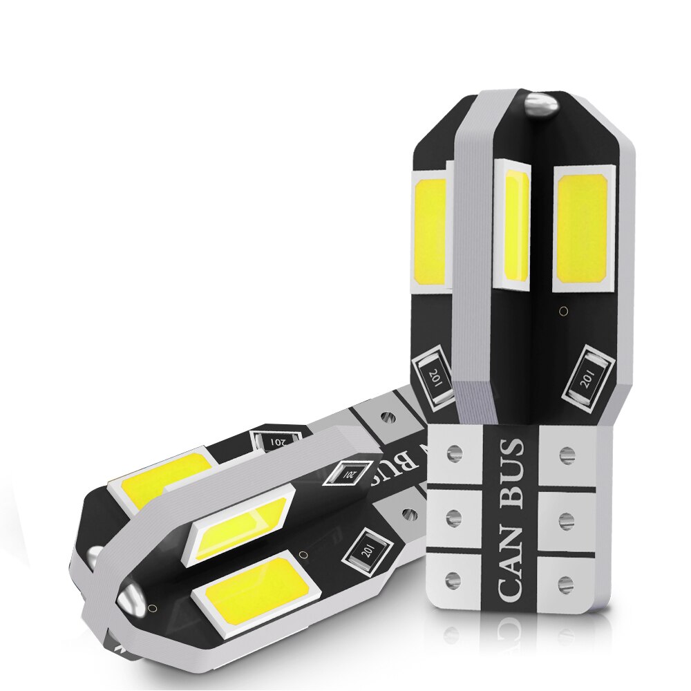2x t10 w5w canbus led polttimo 8 smd 5630 194 automaattinen välys kiilan puoleinen takaluukun valo 12v 6000k lukuvaloa ei virhettä valkoinen punainen