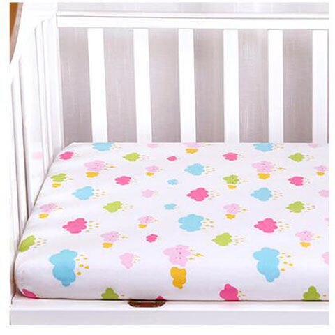 1 stykke madrasovertræk til baby seng bomuld nyfødt monteret ark børneseng madras beskytter sengetøj krybbe ark bomuld baby element: Baiseyuyun
