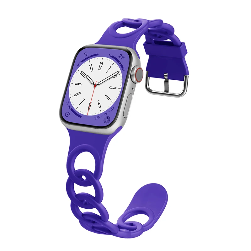 Pasek do Apple Watch Band Ultra 49mm 44mm 40mm 45 Mm 41mm 38mm 42mm Sportowa silikonowa bransoletka z pętlą IWatch Series 8 7 6 3