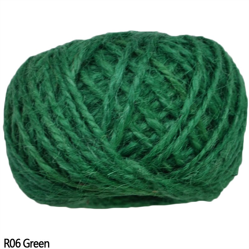 30m/roll 2mm Natural Jute Twine Cord Hemp Rope Packing Strings Event Party Supplies wedding home DIY Decor Craft Parts: R06 Green