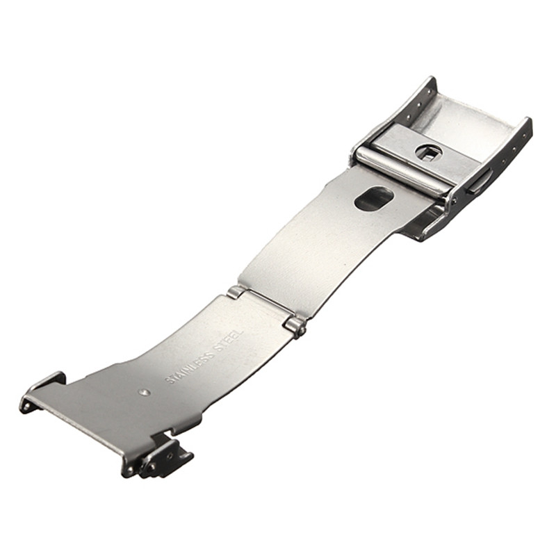 , cierre de mariposa, correa de reloj de acero inoxidable, hebilla de cierre de botón de presión doble para correa de reloj de 16mm 18mm 20mm 22mm 24mm