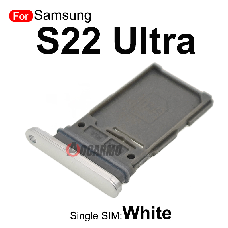 Para Samsung Galaxy S22 Ultra S22U bandeja Sim individual soporte MicroSD de tarjeta Sim Dual pieza de repuesto de ranura Nano