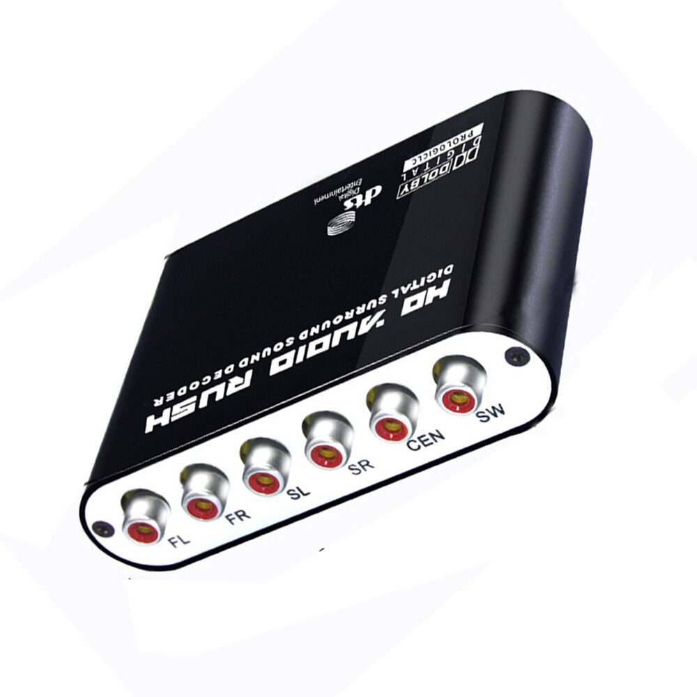 For TV Digital 5.1 Audio Decoder Dolby Dts/Ac-3 Optical To 5.1-Channel RCA Analog Converter Sound Audio Adapter Amplifier