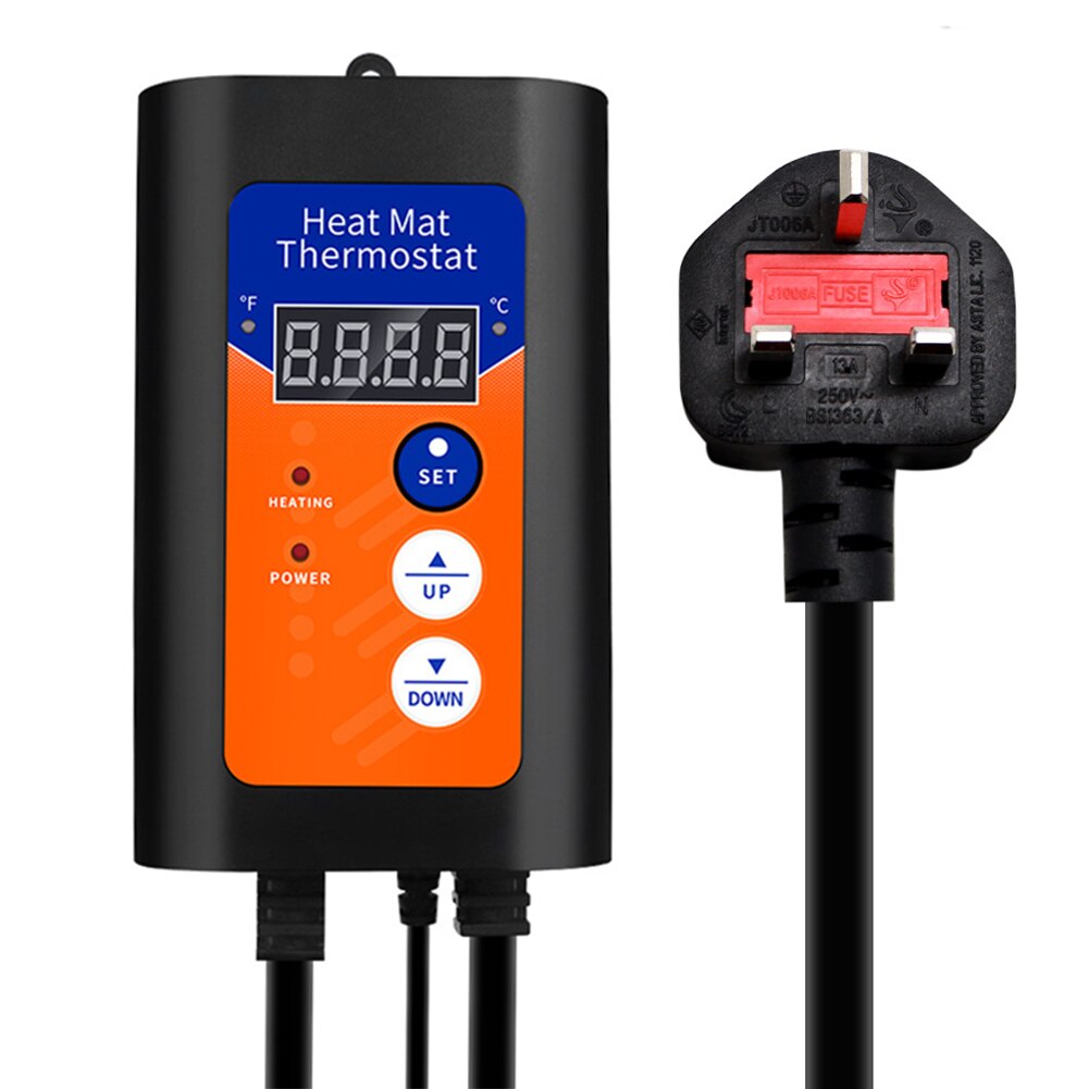 Presa Termostato Digitale Con Schermo Retroilluminato – 230V – Controllo Temperatura Con Sonda Impermeabile E Funzione Timer