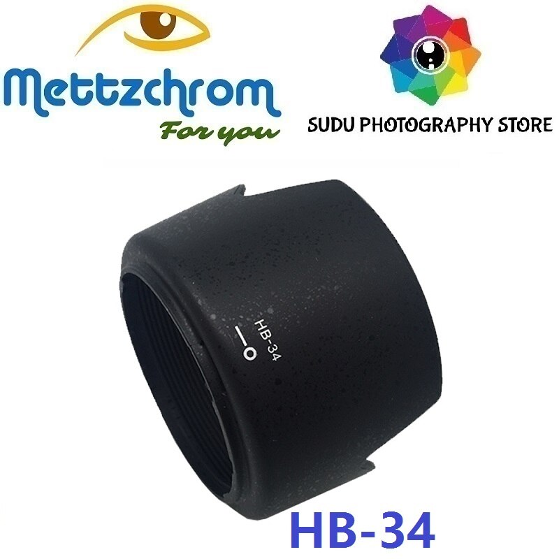 Mettzchrom HB-34 Bajonet Zonnekap Voor Nikon AF-S Dx Nikkor 55-200Mm F/4-5.6G ed Vr Ii Hb34 Kap