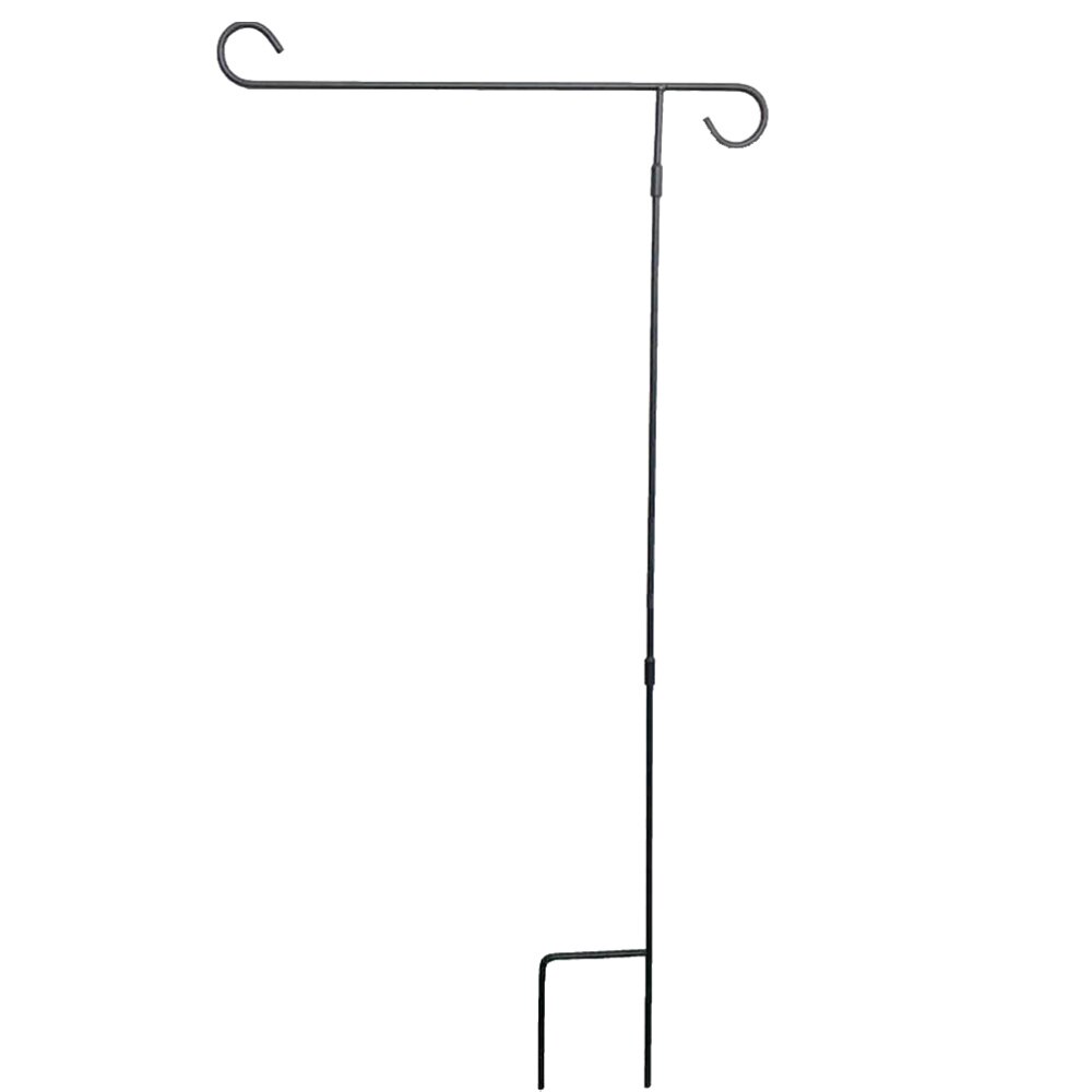 Asta de bandera de hierro duradera, soporte de carteles, soporte para banderas, para jardín, 1 unidad