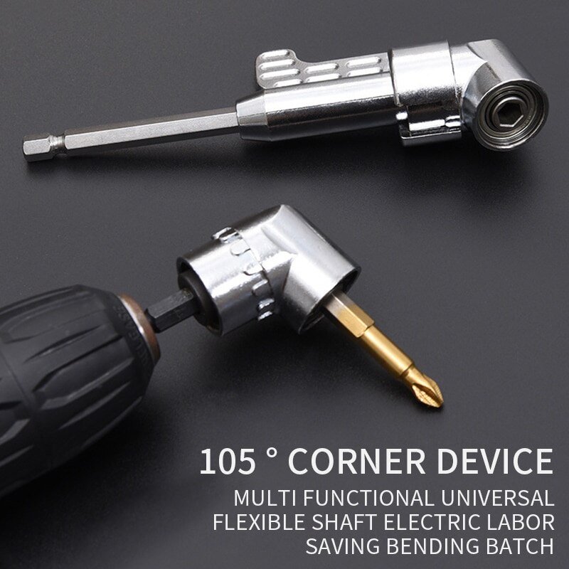 Universal Socket Wrench Electric Drill Adapter Set105 Degree Right Angle Drill Adapter Repair Tools
