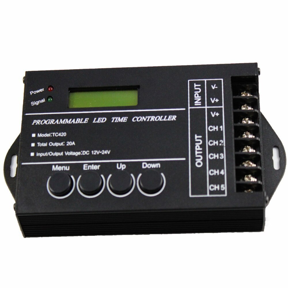 Tc420 tc421 tc423 ledet wifi-kontroller  dc12v/24v 5- kanals totalutgang 20a felles anode til ledet-lys