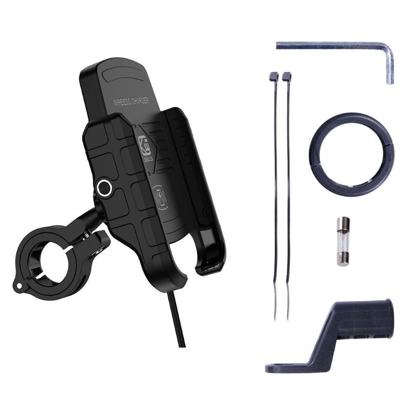 Waterproof 12V Motorcycle Phone Qi Fast Charging Wireless Charger Bracket Holder Mount Stand for iPhone Xs MAX XR X 8