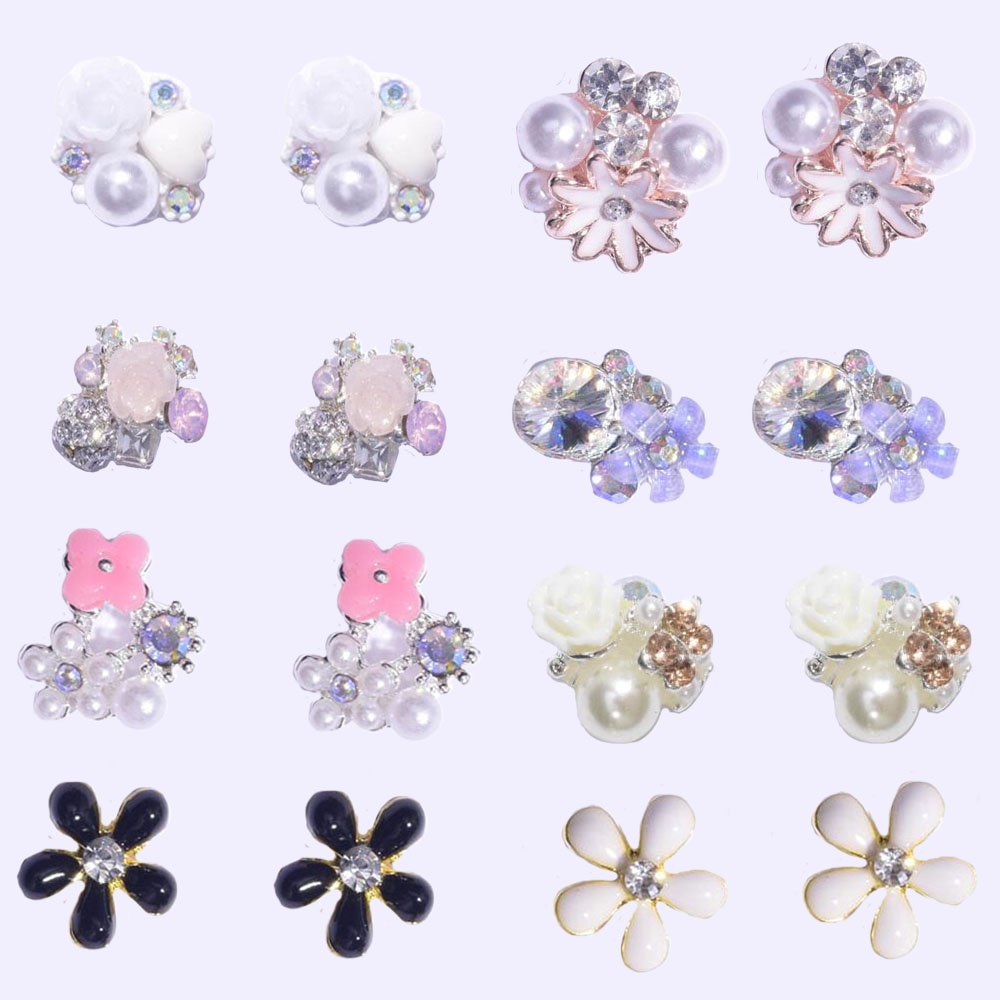 10Pcs Nail Crystals Rhinestones Nail Legering Gems Juwelen Stones Voor 3D Nagels Art Decoratie Nail Art Supplies Manicure Sieraden