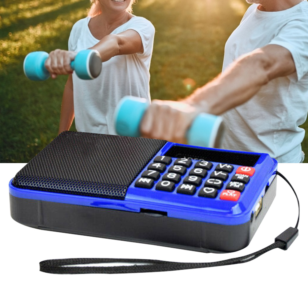 Multifunctional With Speaker Portable MP3 Player TF Card Boombox FM Radio Digital Wireless Button Home Music Elder