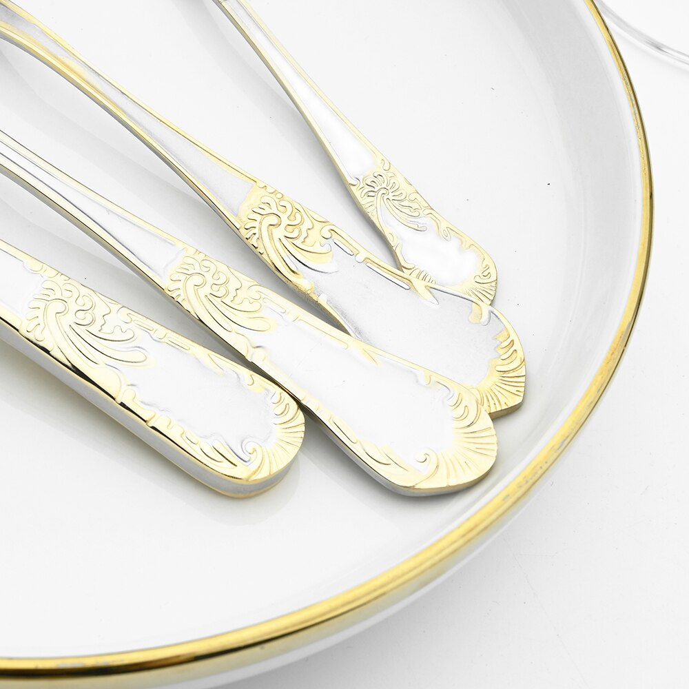 Dinnerware Vintage 304 Fork Dinner Spoon Knives Stainless Steel Silverware Set Flatware Set Kitchen Tableware