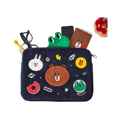 cute animal pattem Laptop case bag sleeve 10 11 12 13.3 14 15 15.6 inch For Laptop bag case for Macbook air pro 13: Blue / 14inch