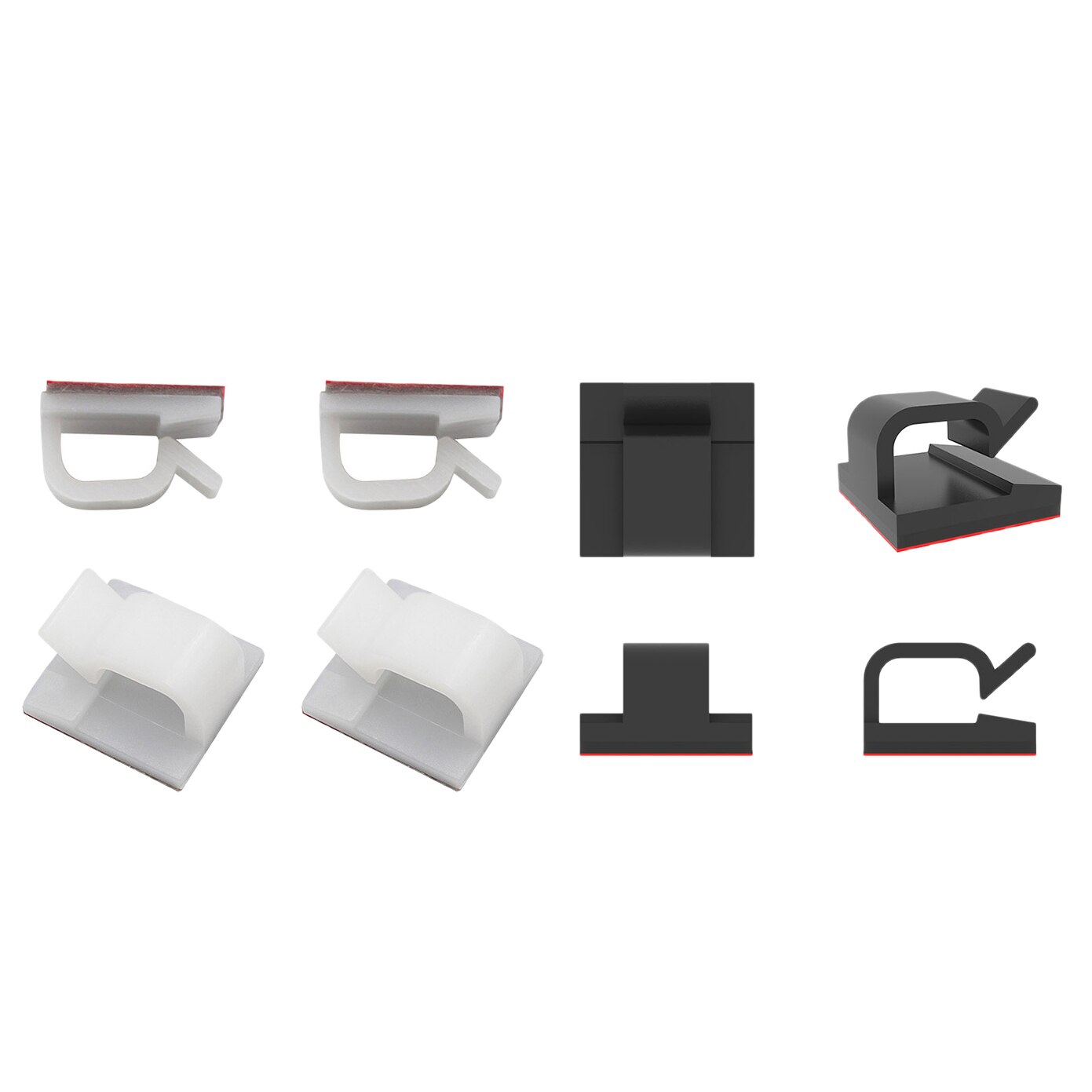 100Pcs Adhesive Cable Permanent Wire Clips Cable Organizer Holder Permanent Anchor for Wall Table 14X14MM