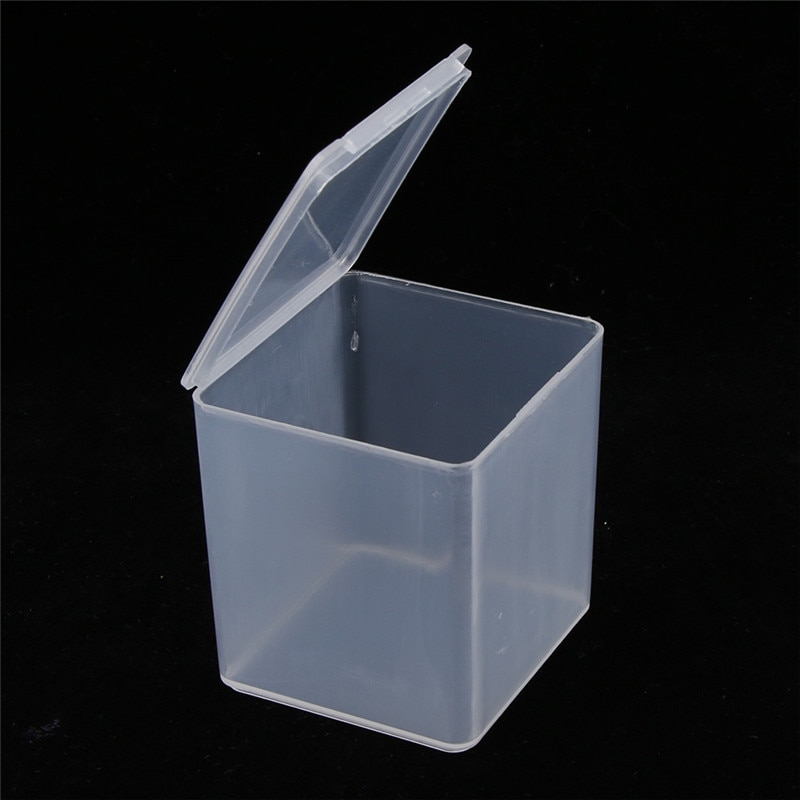 LINSBAYWU Kleine Vierkante Clear Plastic Sieraden Opbergdozen Kralen Ambachten Case Containers
