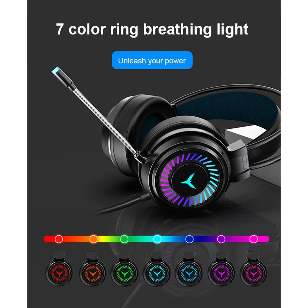 Bedrade Koptelefoon Gamer Hoofdtelefoon Gaming Headsets Surround Sound 4D Stereo Usb Microfoon Kleurrijke Licht Pc Laptop Game Headset
