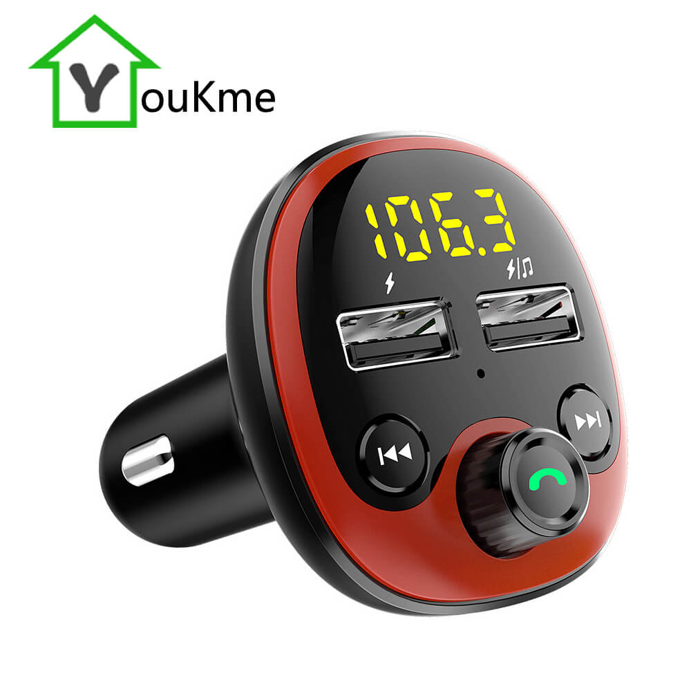 Car Charger Fm-zender Draadloze Muziek Bluetooth 5.0 Qc 3.0 3.1A Quick Charge Tf Card/U-Disk/MP3 Speler Telefoon Accessoires