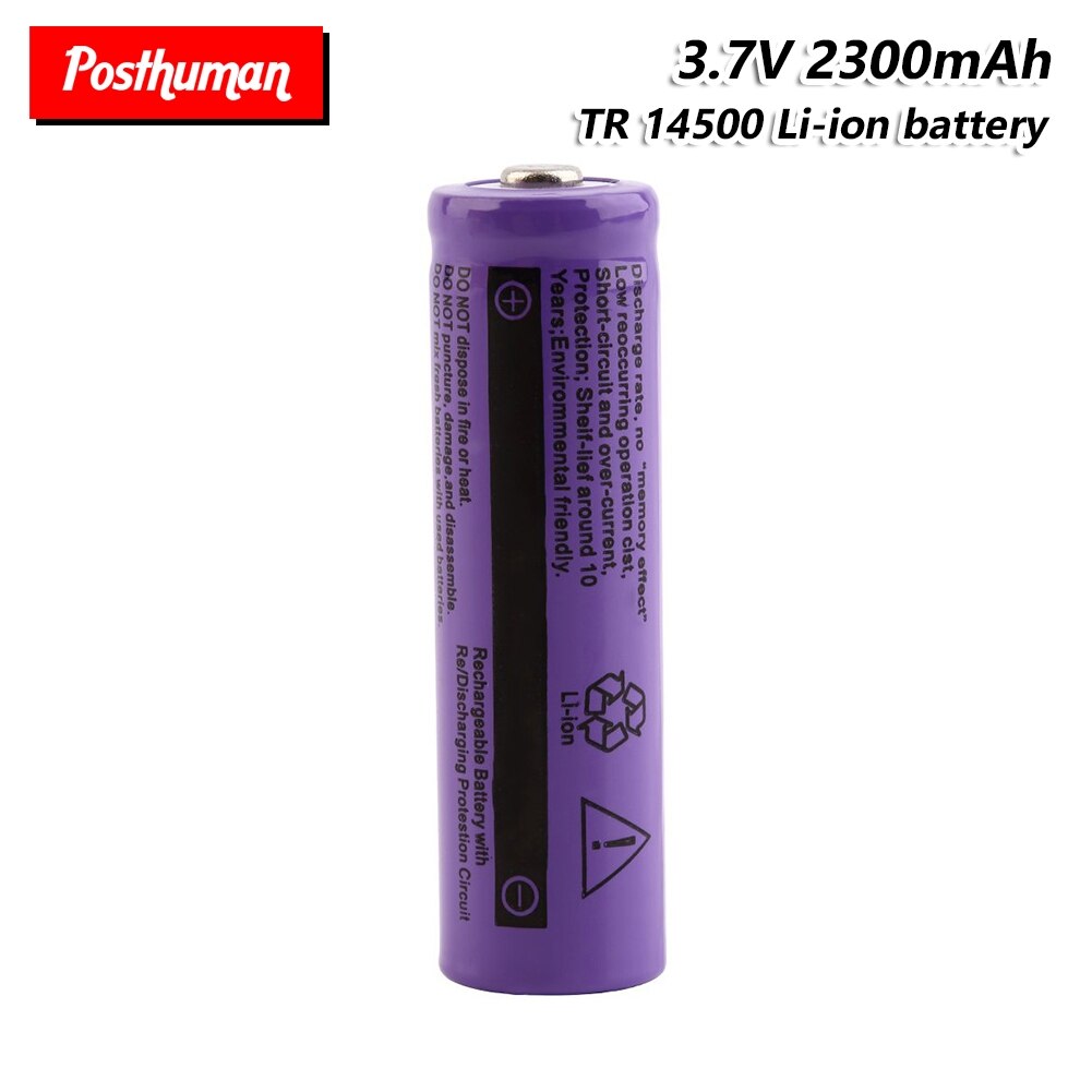 1/2/4/6/8 Pcs Hoge Capaciteit 14500 Li-Ion Batterij 3.7V Gif 14500 2300 mah Oplaadbare Batterijen Cellen 14500 Lithium Baterijen: 1 piece