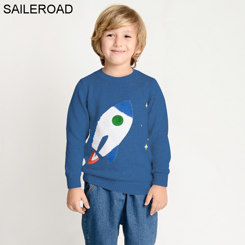 SAILEROAD Rocket garçon pull 2-6 ans hiver hauts pour garçons vêtements pour enfants enfants pour noël pull tricoté
