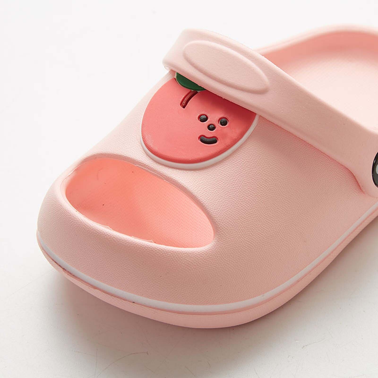 #5 Toddler Boys Girls Beach Pool Slides Sandals Home Fruit Slippers Kids Soft Shoes Flat Pool Water Shoes Home Shoes For Kids