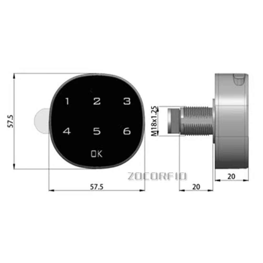 Upgrade Zinc alloy Digital Keypad Password Keyless Lock with dry battery Security Cabinet Coded Locker temporary or private mode