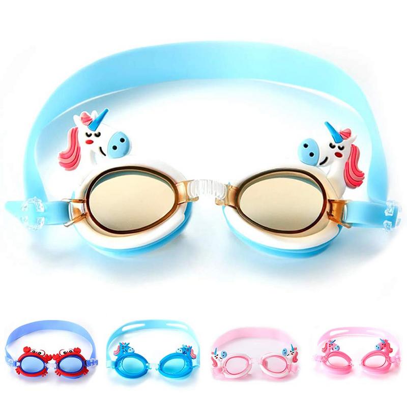 Zwembril Voor Kinderen Leuke Cartoon Anti Fog Zwemmen Bril Kids Duiken Surfen Bril Jongen Meisje Verminder Glare Eyewear