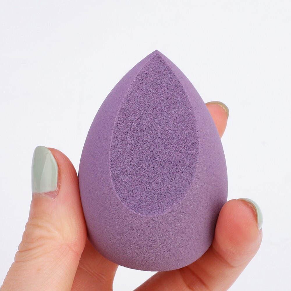 1pc Gradient Peach Makeup Sponge Foundation Cosmetic Puff Powder Smooth Beauty Marbling Blender Water Shape Tool: Purple
