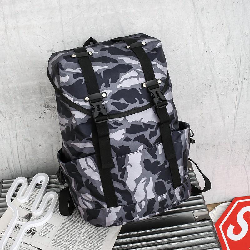 Unisex waterdichte laptoprugzak antidiefstal reistas damesrugzak grote schooltassen voor tienermeisjes mochila: Camouflagegrijs