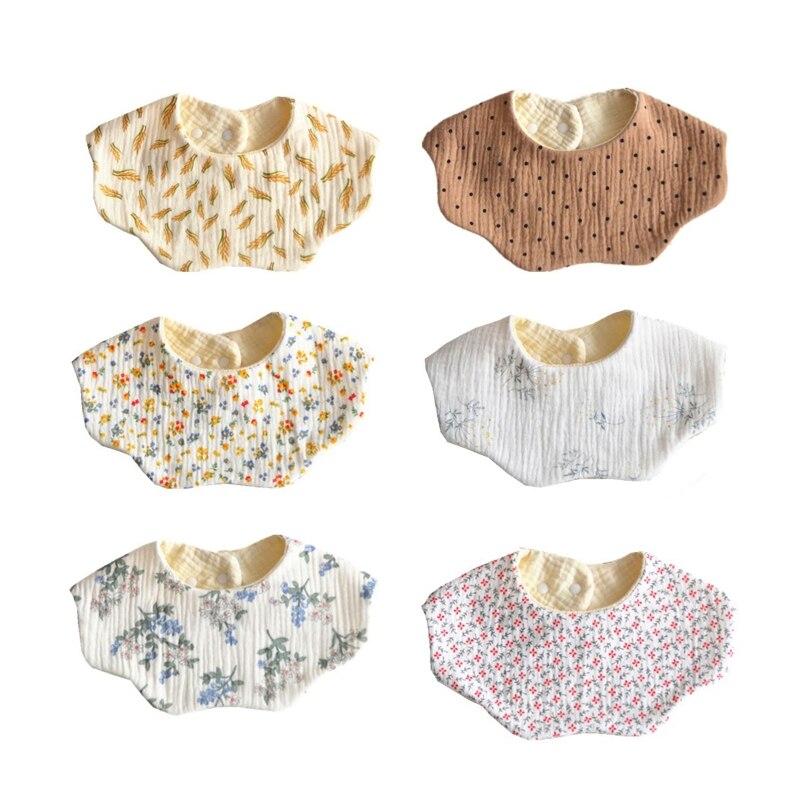360 Graden Rotatie Burp Doek Baby Bloemvorm Voeden Bib Bandana Sjaal 5-Lagen Puur Katoen Absorberende Speeksel Handdoek