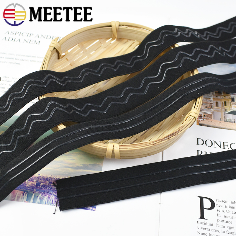 2/5/10M 20/25/30/40/50mm Anti-Rutsch-Silikon-Gummiband für BH Sport Unterwäsche Gummiband strecken Gurtband DIY Zubehör