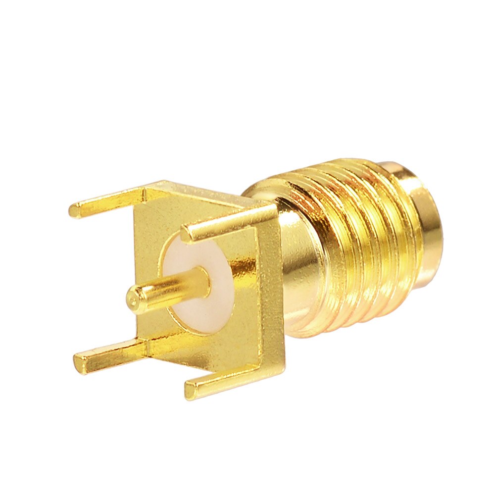 Superbat Ssma Vrouwelijke Connector Thru Hole Verticale Pcb Mount Straight Rf Coaxiale Connector