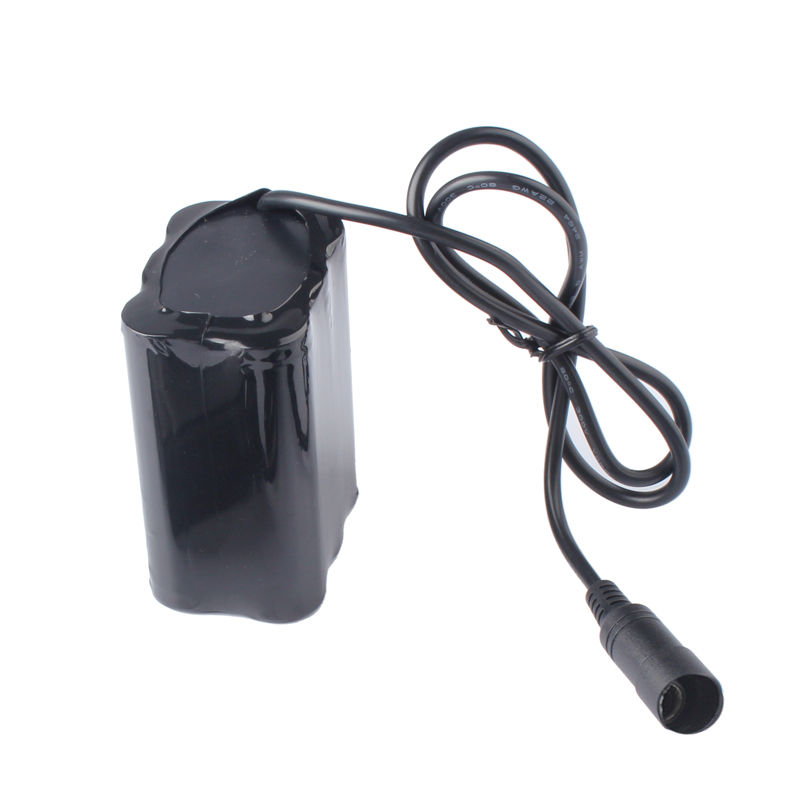 18650 batteripaket 8.4v 12000 mah 6*18650 cykelljusbatteri  + 1pc batteripåse för cykelficklampa cykeltillbehör strålkastare